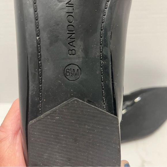 Bandolino Black Patent Leather Loafers 8.5 - Picture 3 of 12
